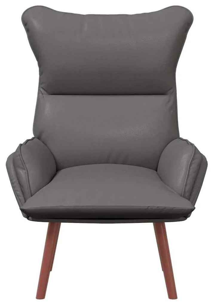 vidaXL Χαλαρωτική Πολυθρόνα Γκρι 69 x 74 x 93 εκ. Τεχνητό δέρμα
