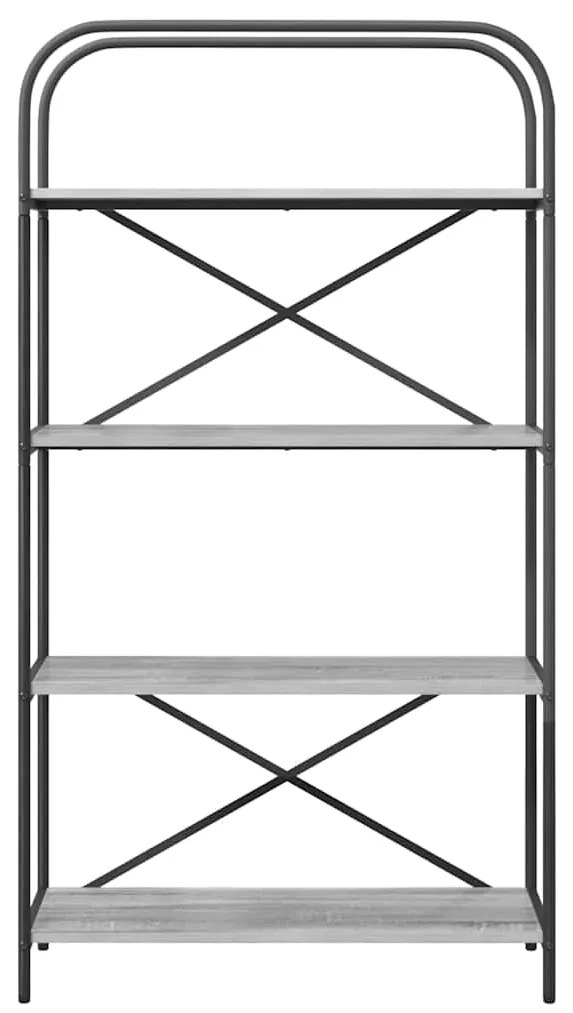 vidaXL Ράφι Βιβλίων Γκρι sonoma 80 x 30 x 146 εκ Επεξεργασμένο ξύλο