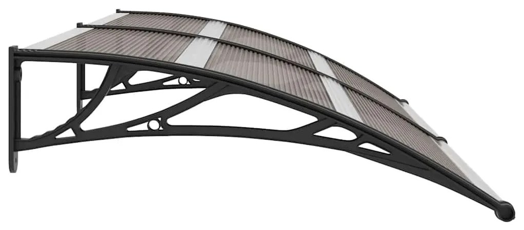 vidaXL Στέγαστρο Πόρτας Μαύρο 200 x 100 εκ. Πολυανθρακικό