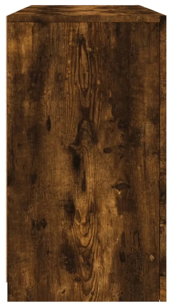 vidaXL Μπουφές με LED Καπνιστή Δρυς 123 x 37 x 67 εκ.