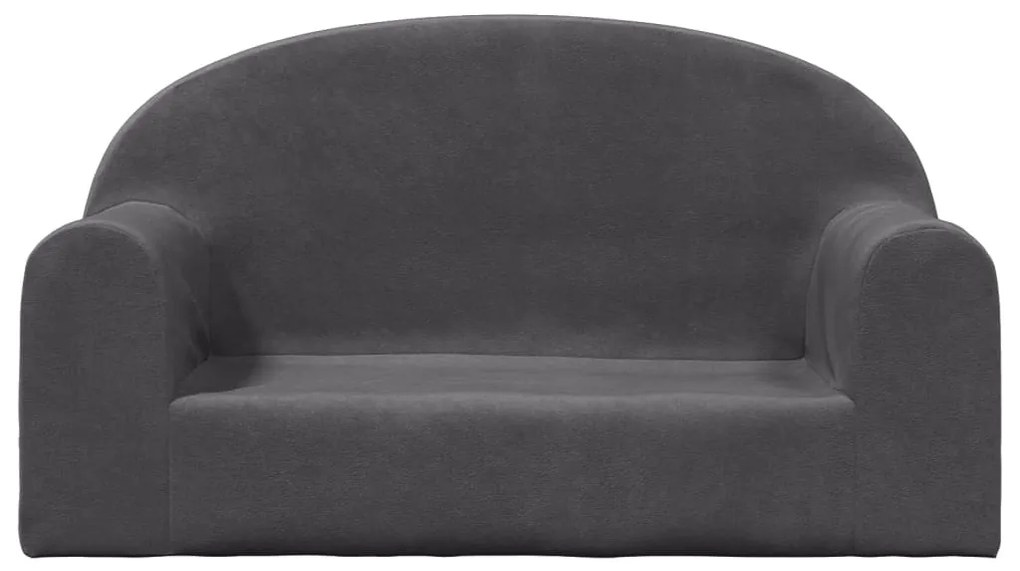 vidaXL Καναπές Παιδικός Διθέσιος Ανθρακί από Μαλακό Βελουτέ Ύφασμα
