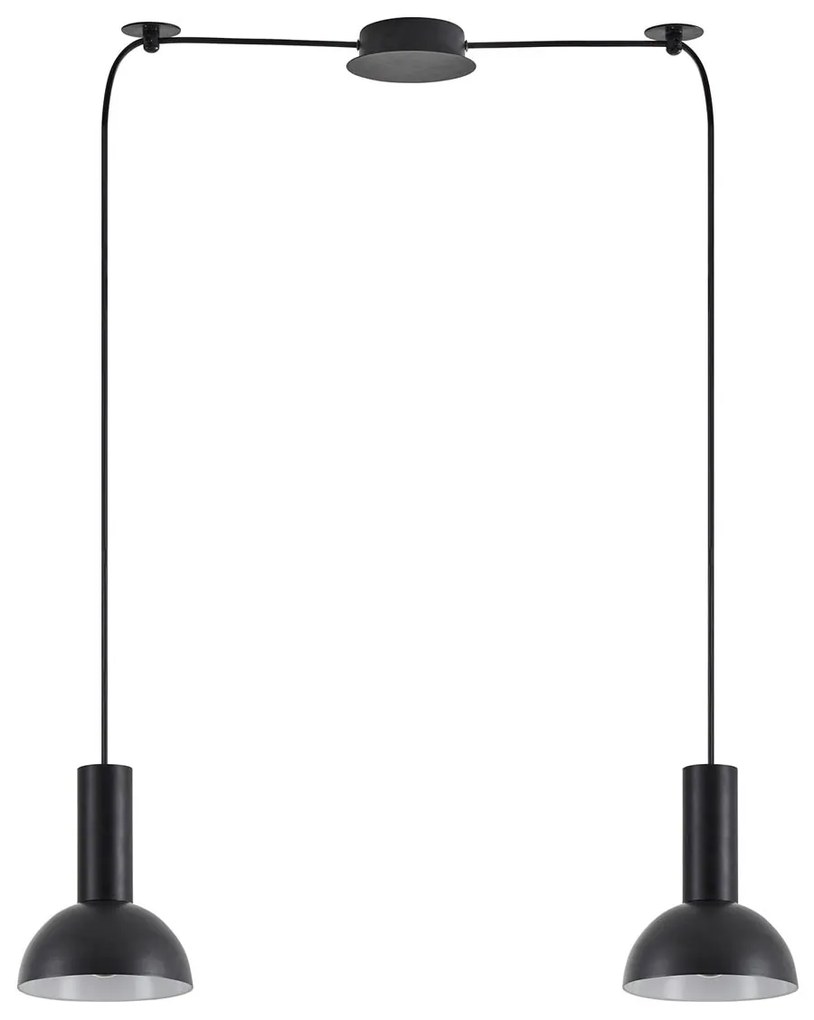 Φωτιστικό Οροφής Δίφωτο Homelighting 77-8557 Black