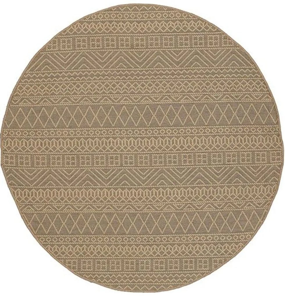 Χαλί Sahara 024A Beige Round New Plan 160X160 Round