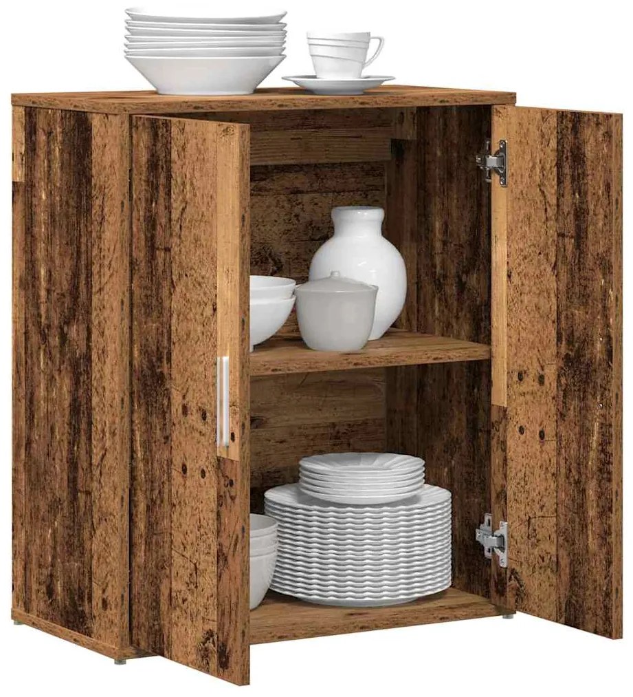 vidaXL Πλαϊνό γραφείο 2 pcs Παλιό ξύλο 60 x 31 x 70 εκ