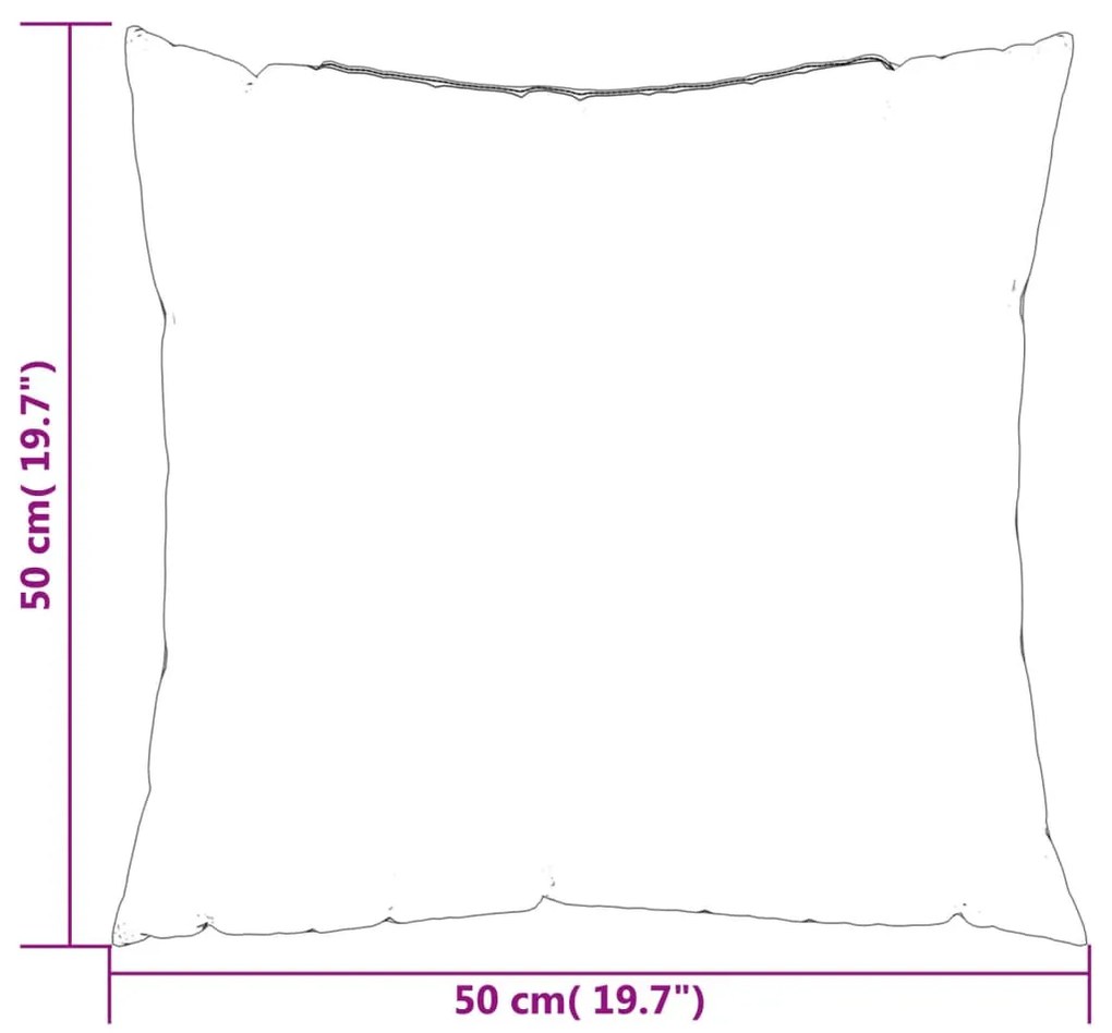 Μαξιλάρια Καναπέ 4 τεμ. Γκρι 50x50 εκ. Υφασμάτινα - Γκρι