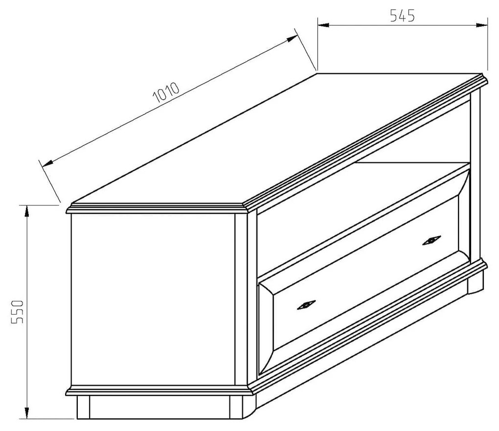 Ξύλινο Έπιπλο Τηλεόρασης BOCAR Vaudeville Pine Tree Μ101xΠ54.5xΥ55