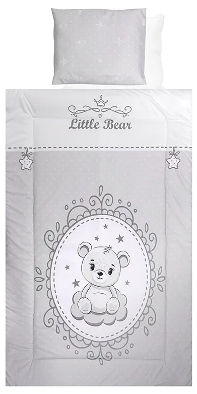 Σετ Σεντόνια Κούνιας 3τεμ. 70x140cm  Little Bear Grey 10420015903  Lorelli