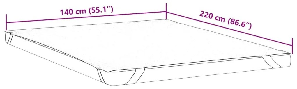 Προστατευτικό στρώματος Λευκό 140x220 εκ. Αδιάβροχο - Λευκό
