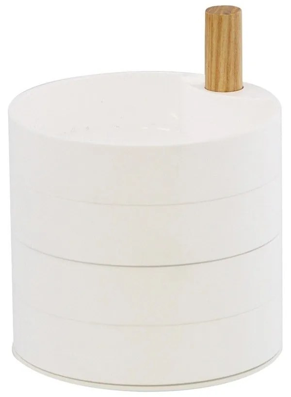Κουτί Αποθήκευσης Κοσμημάτων YMZK3408 10x10x12,20cm White Yamazaki Steel,Abs
