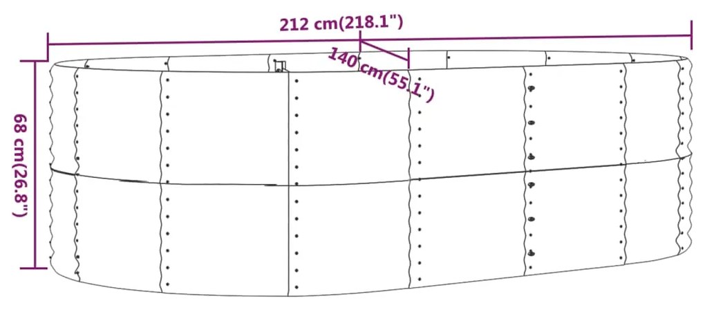 ΖΑΡΝΤΙΝΙΕΡΑ ΓΚΡΙ 212X140X68 ΕΚ. ΑΤΣΑΛΙ ΜΕ ΗΛΕΚΤΡ. ΒΑΦΗ ΠΟΥΔΡΑΣ 319094