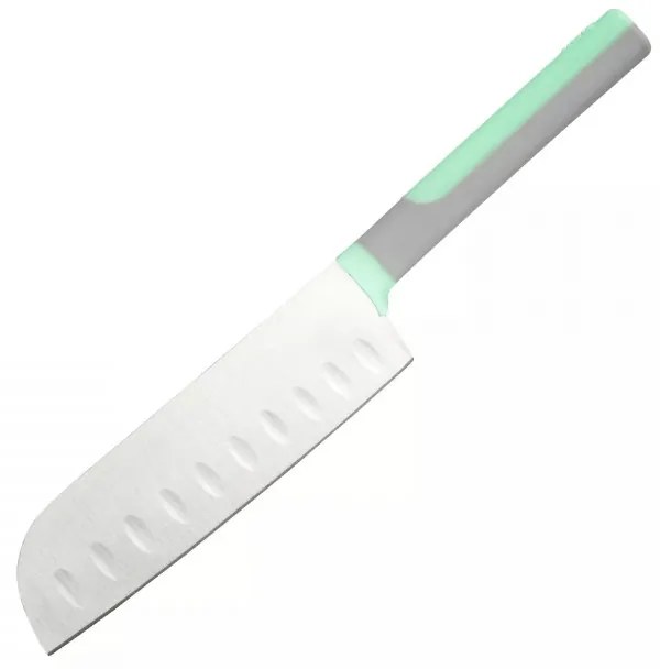 Μαχαίρι Santoku Tasty Go Green 678094, Μαλακή λαβή, 13 cm, Ανοξείδωτο, Πράσινο