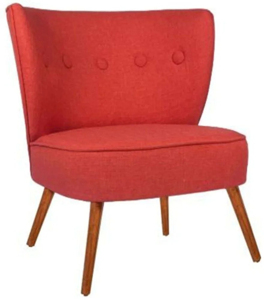 Πολυθρόνα Bienville 558ZEN1109 80x72x77cm Tile Red Polyester,Wood