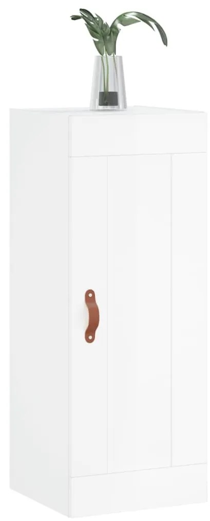 vidaXL Ντουλάπι Τοίχου Γυαλιστερό Λευκό 34,5 x 34 x 90 εκ. Επεξ. Ξύλο