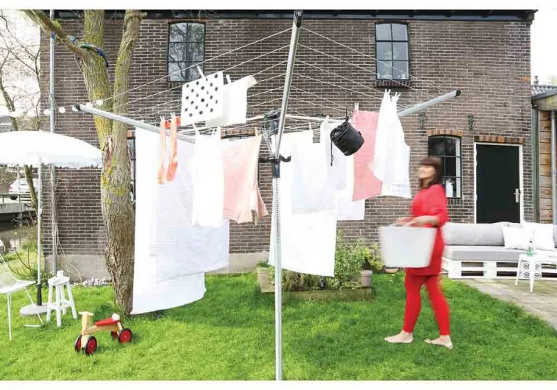 Brabantia Lift-O-Matic για εξωτερικούς χώρους 90300270, 60 m, Ρυθμιζόμενο ύψος, Μεταλλική ακίδα εκσκαφής, Θήκη, Ανθεκτικό στη διάβρωση, Inox