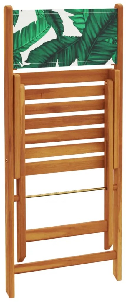 vidaXL Καρέκλες Κήπου Πτυσσόμενες 6 Τεμ. Πράσινο Ύφασμα/Μασίφ Ξύλο