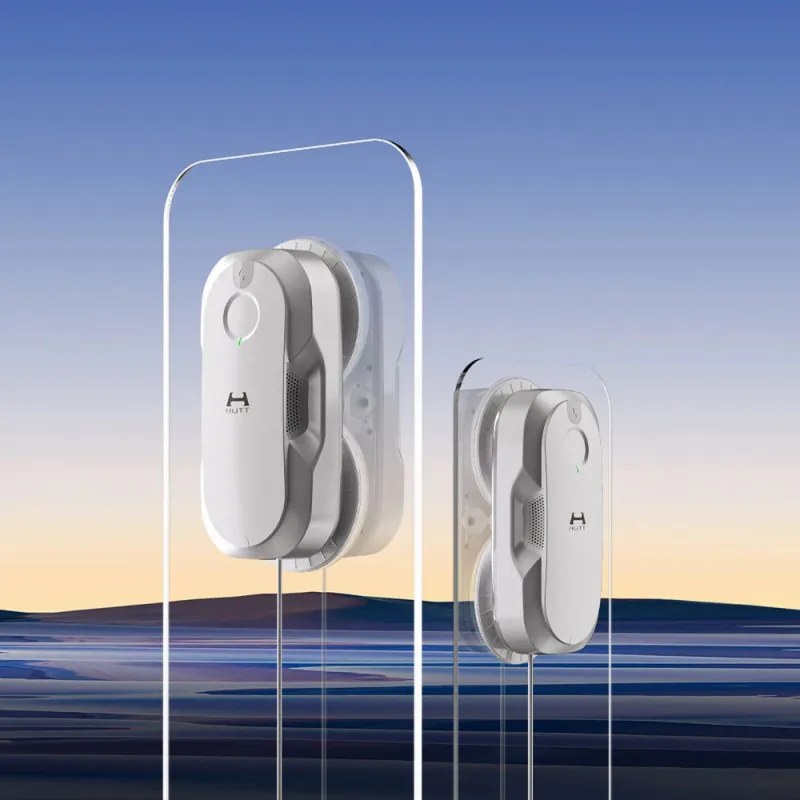 Ρομπότ καθαρισμού παραθύρων HUTT DDC56, 60 ml, 120W, 3000Pa, αισθητήρες AI, Ενσωματωμένο UPS, Έξυπνος αλγόριθμος, Λευκό