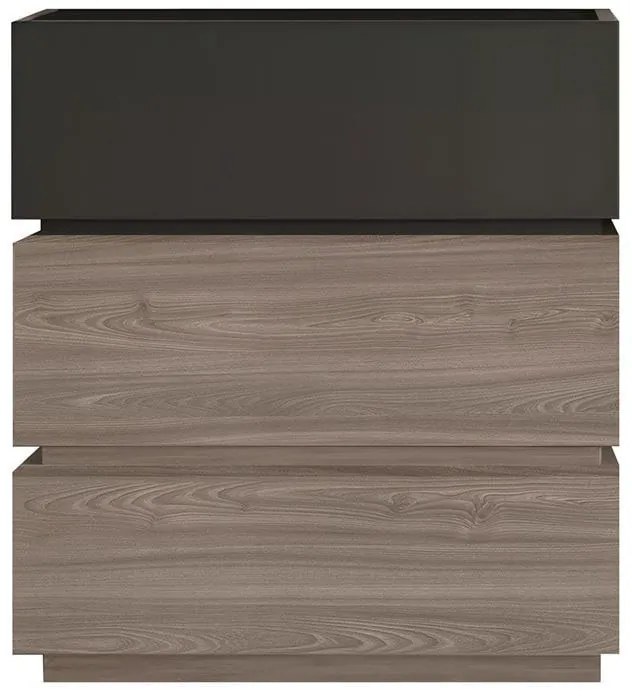 VANITY Συρταριέρα 3 Συρτάρια Αποχρώσεων Sonoma Oak &amp; Grey, με Αποσπώμενα χρωματικά Μέρη