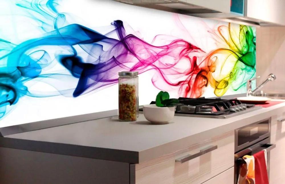 Αυτοκόλλητη φωτοταπετσαρία κουζίνας με χρωματιστό καπνό - 350x60