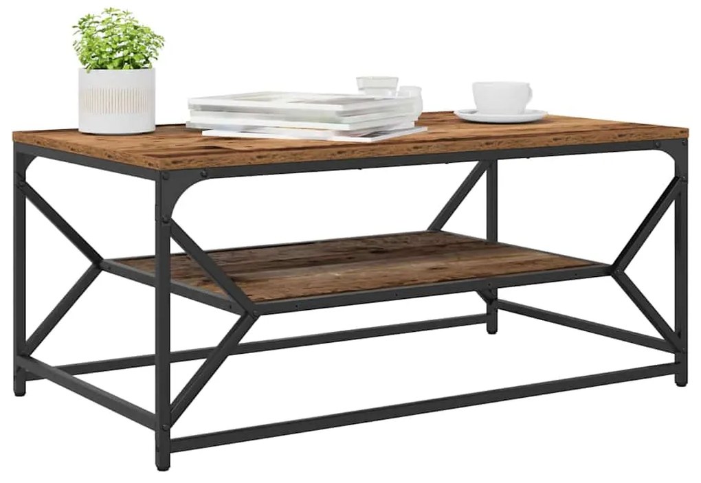 vidaXL Τραπεζάκι σαλονιού Παλιό Ξύλο 90 x 50 x 40 cm