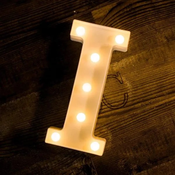 Γράμμα LED μπαταρίας I 22cm OEM