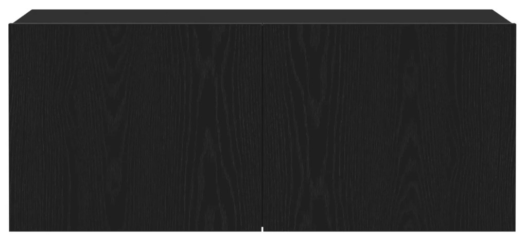 vidaXL Ντουλάπι Τοίχου Τηλεόρασης Μαύρη Δρυς 100x30x41 εκ. Επεξεργασμένο Ξύλο