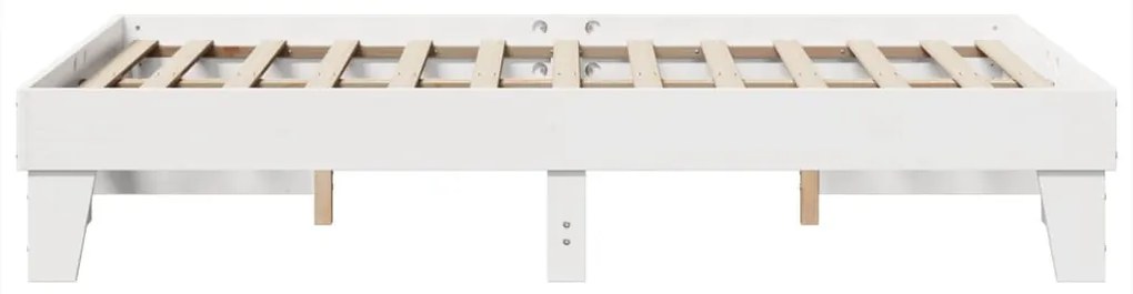 vidaXL Σκελετός Κρεβ. Χωρίς Στρώμα Λευκό 135x190 εκ Μασίφ Πεύκο