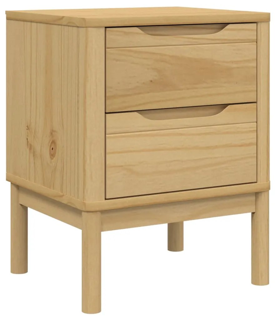 vidaXL Κομοδίνο FLORO Καφέ 45 x 39 x 57 εκ. από Μασίφ Ξύλο Πεύκου