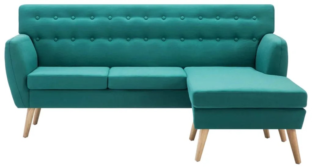 vidaXL Καναπές Γωνιακός Πράσινος 171,5 x 138 x 81,5 εκ. Υφασμάτινος