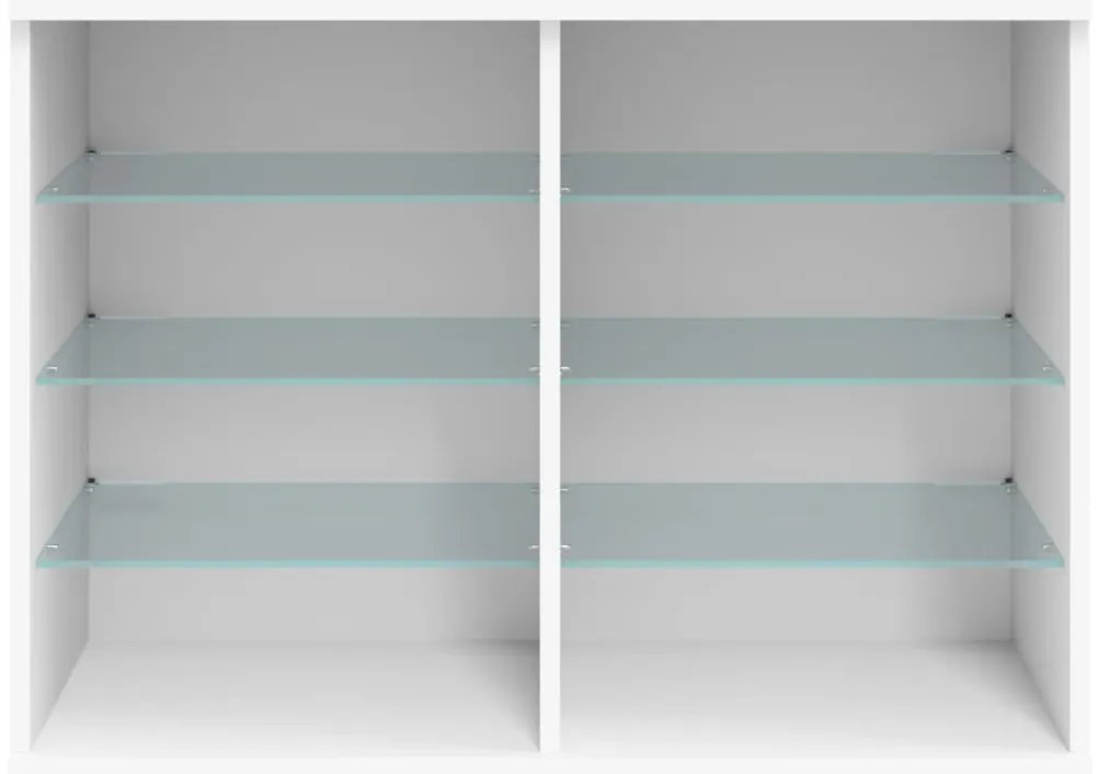 vidaXL Μπουφές με Φώτα LED Λευκός 81 x 37 x 67 εκ.