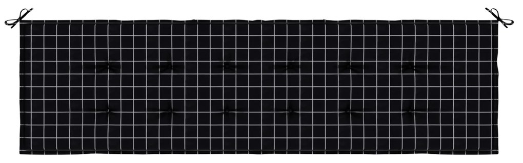 vidaXL Μαξιλάρι Πάγκου Κήπου - Καρό Μοτίβο - 180 x 50 x 4 εκ - Ύφασμα Οξφόρδης