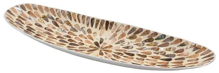 Διακοσμητικό Μπώλ Baboo - Κοχύλι Tear Drop FL01 Fylliana Καφέ - Μπεζ - Λευκό 54x15x7 εκ. 54x15x7 εκ.