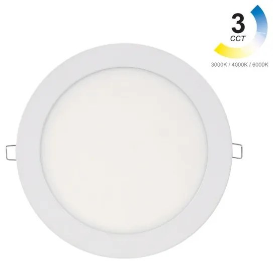 Φωτιστικό Πάνελ Χωνευτό LED 18W Λευκό 3CCT Slim Φ22cm 35-004333 Band -35-004333-Λευκό 35-004333
