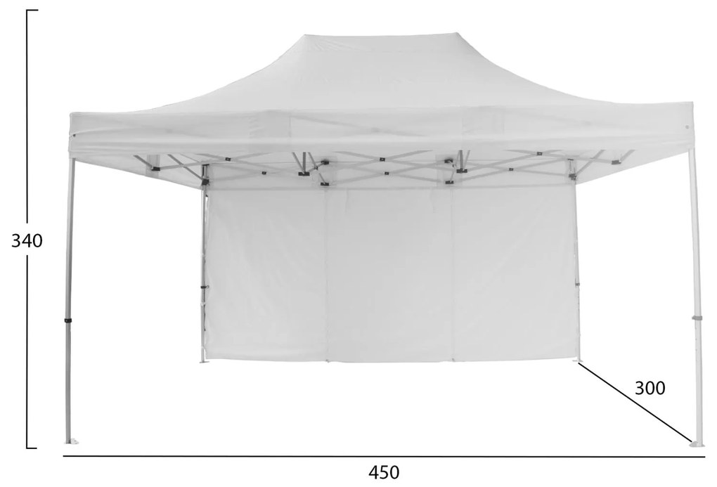 Κιόσκι Gazebo Επαγγελματικό Βαρέως τύπου Cressen C21098 Πτυσσόμενο Αλουμινίου 3x4,5x3,4Yμ