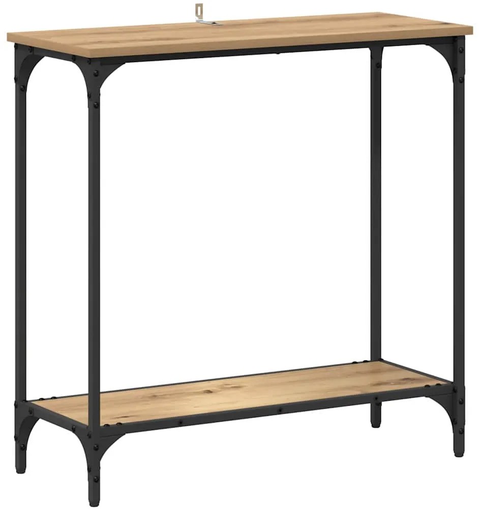 vidaXL Τραπέζι κονσόλας με ράφι artisan δρυς 75 x 30.5 x 75 εκ