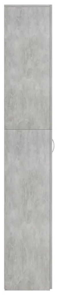 vidaXL Ντουλάπα Γραφείου Γκρι Σκυροδέματος 60x32x190 εκ. Επεξ. Ξύλο