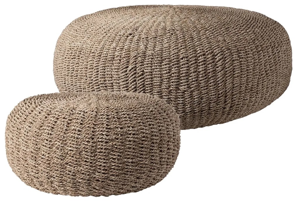 Pouf S Line χειροποίητο στρογγυλό S1681-00N3