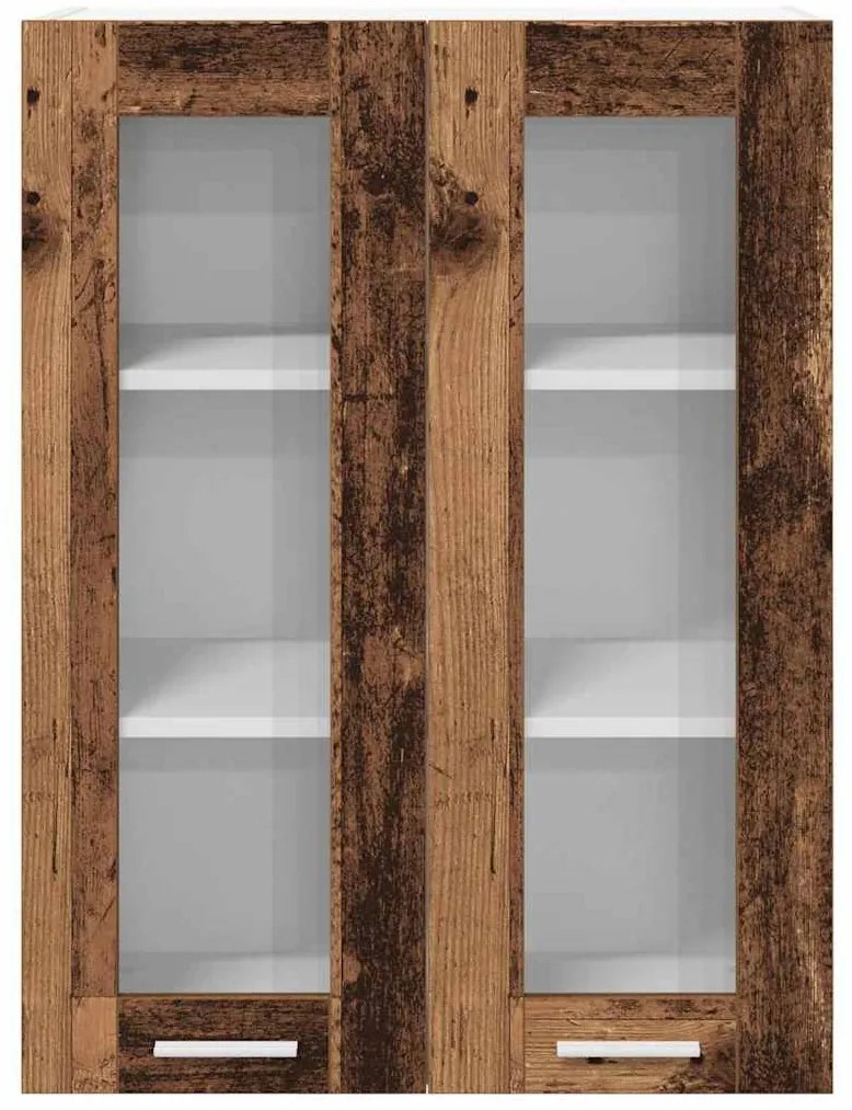 vidaXL Κρεμαστό ντουλάπι με αποθήκευση Παλιό ξύλο 60 x 31 x 80 εκ.