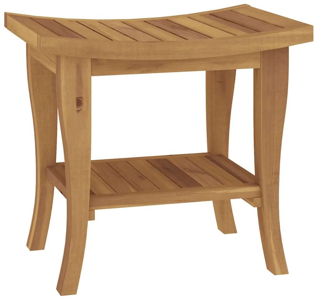 vidaXL Τραπέζι Βοηθητικό Μπάνιου 50 x 35 x 45 εκ. από Μασίφ Ξύλο Teak