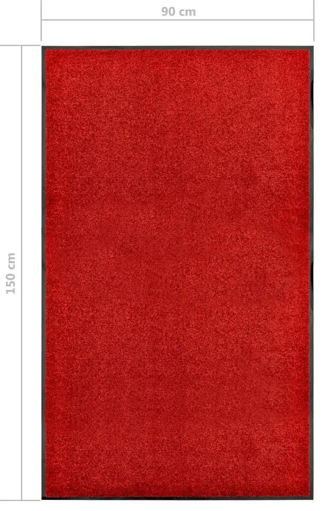 Πατάκι Εισόδου Πλενόμενο Κόκκινο 90 x 150 εκ. - Κόκκινο