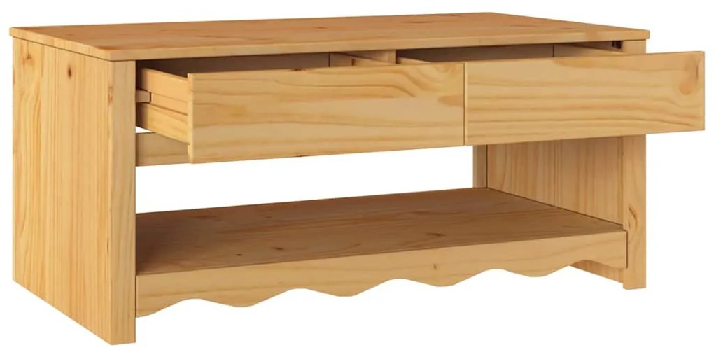 vidaXL Τραπεζάκι σαλονιού Δρυς 99 x 55 x 45 εκ. Μασίφ ξύλο πεύκου
