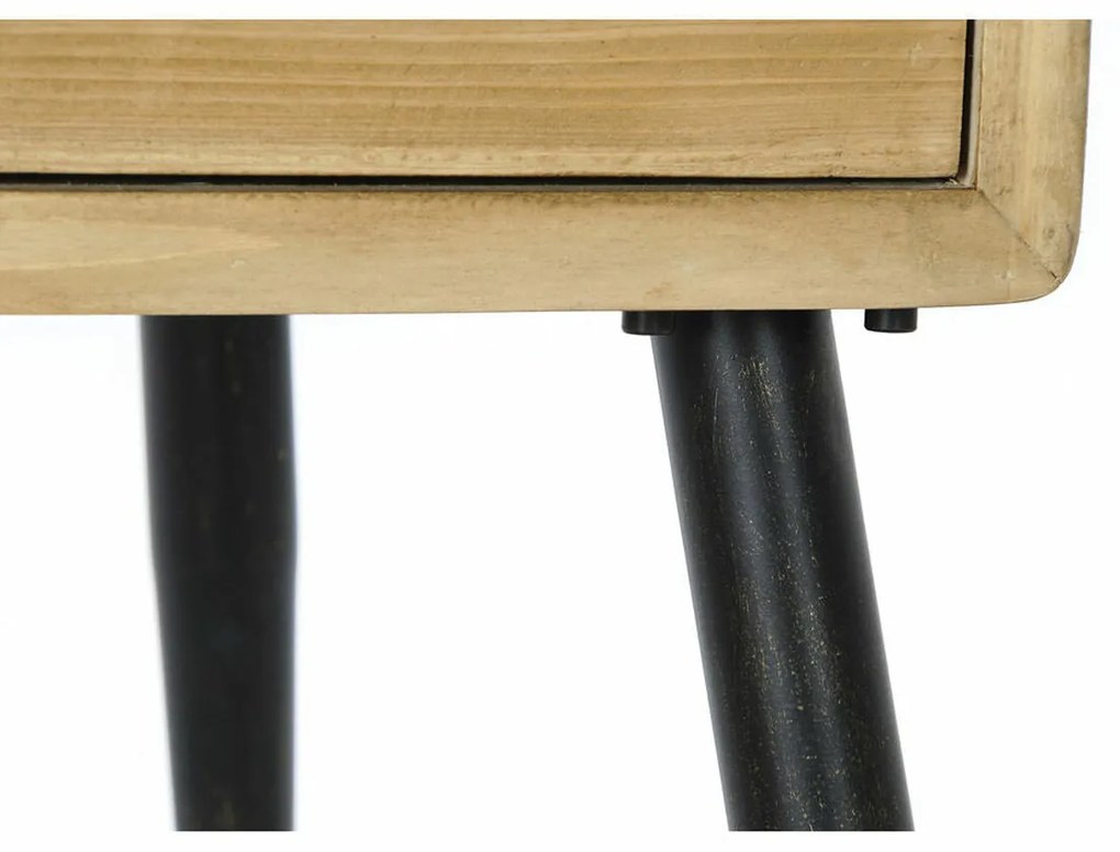 Βοηθητικό Τραπέζι DKD Home Decor Καφέ Μαύρο Μέταλλο Έλατο 100 x 50 x 52,5 cm