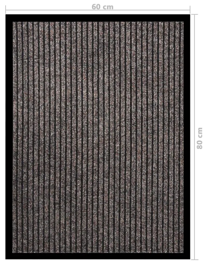 vidaXL Πατάκι Εισόδου Ριγέ Μπεζ 60 x 80 εκ.