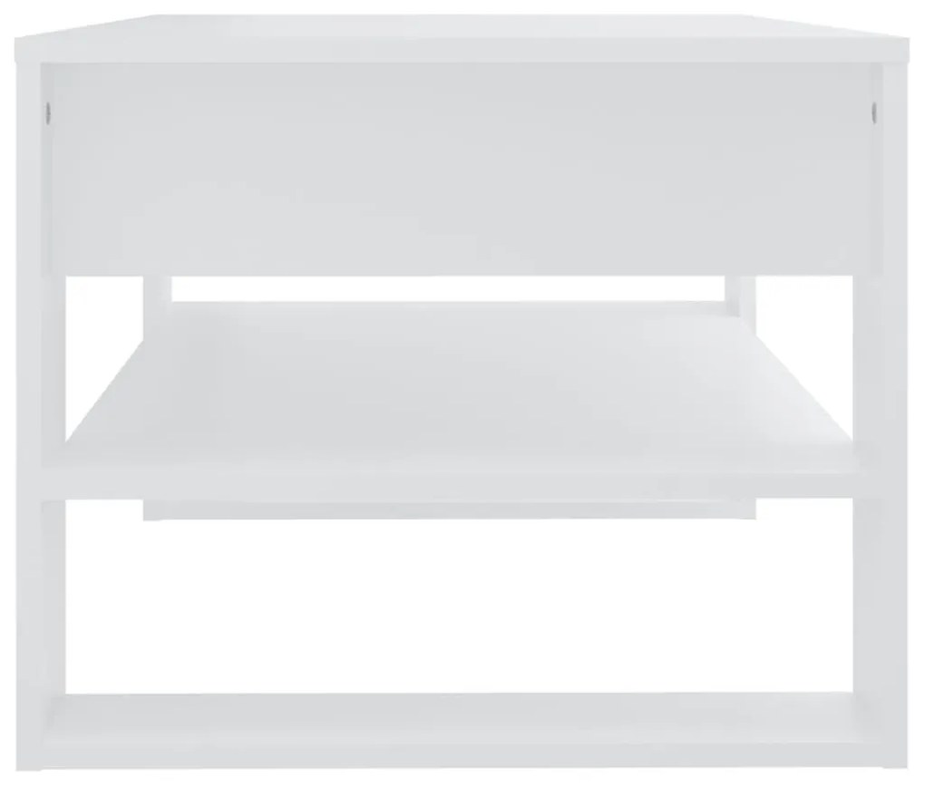 Τραπεζάκι Σαλονιού Λευκό 102 x 55 x 45 εκ. από Επεξεργ. Ξύλο - Λευκό