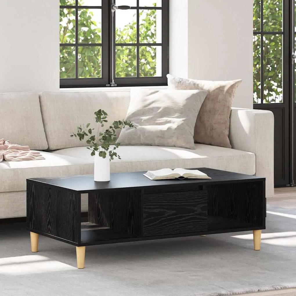 vidaXL με αποθήκευση με πόρτα Μαύρη δρυς 103.5 x 60 x 35 εκ Επεξεργασμένο ξύλο