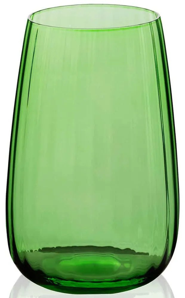 Ποτήρι Νερού 280TMA2008 9x9x14cm 600ml Green Hermia Glass