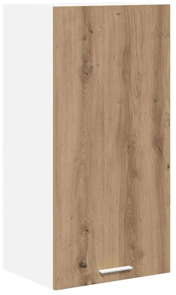 vidaXL Κρεμαστό ντουλάπι Χειροποίητη Δρυς και Λευκό 40 x 31 x 80 εκ.