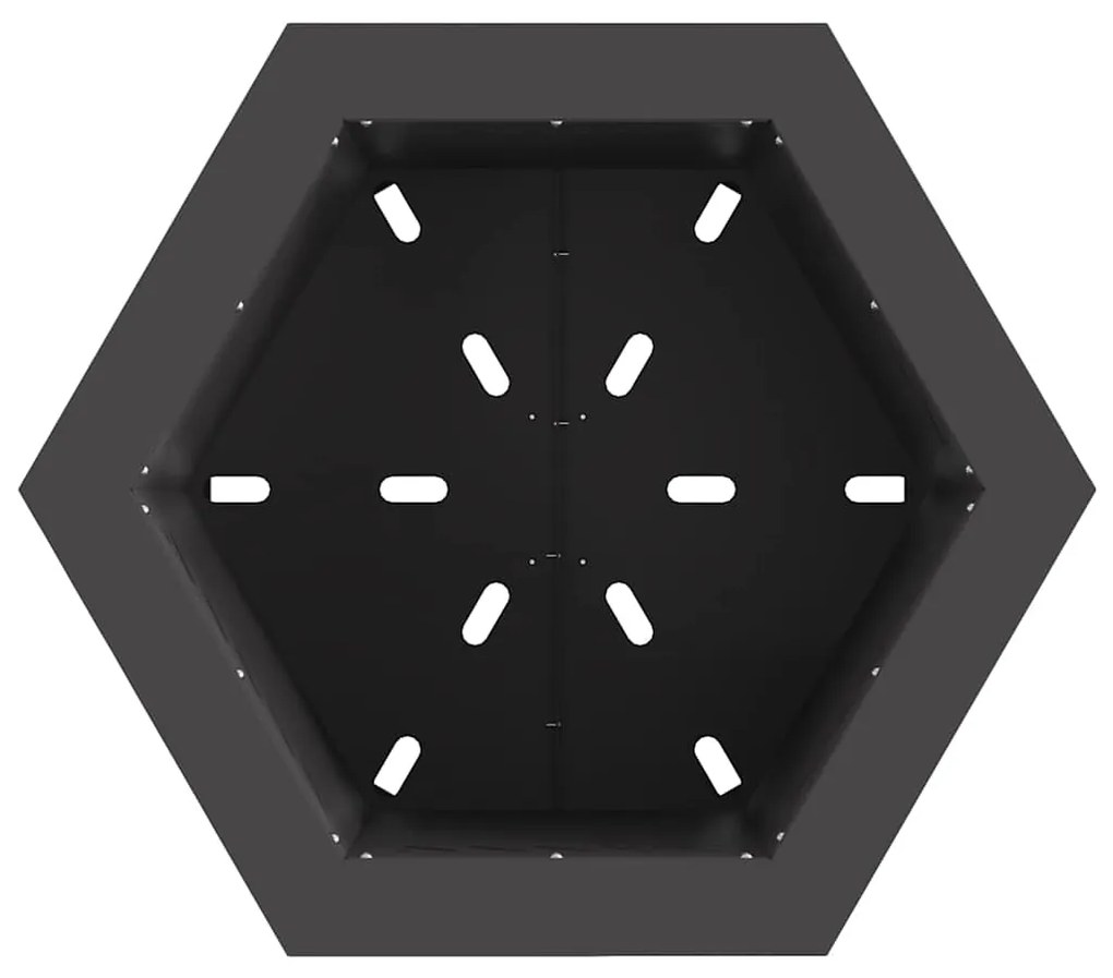 vidaXL Φωτιά Μαύρο 48 x 48 x 51 cm Κρύα έλαση από χάλυβα
