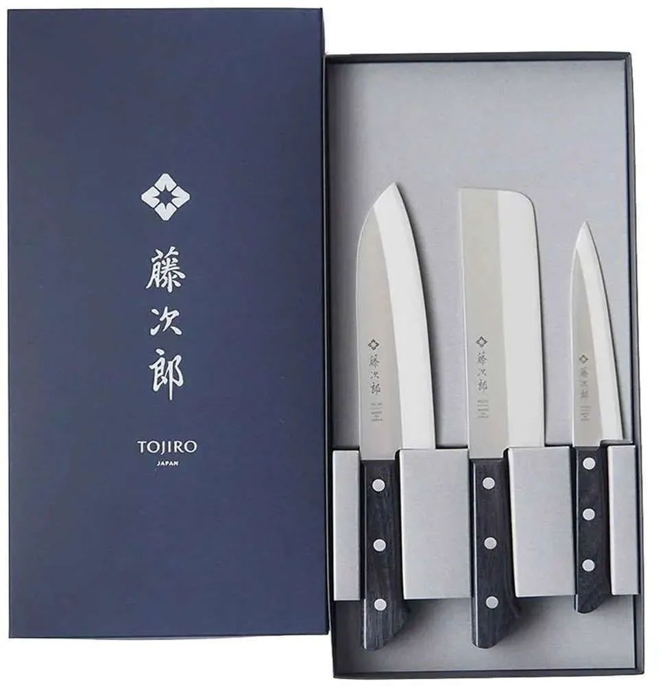 Μαχαίρια Basic (Σετ 3Τμχ) TBS-300 Black-Chrome Tojiro Stainless Steel