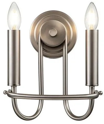 Απλίκα Φωτιστικό Τοίχου 2xE14 Capitol Hill Elstead Lighting KL-CAPITOL-HILL2-BN Νίκελ Ματ