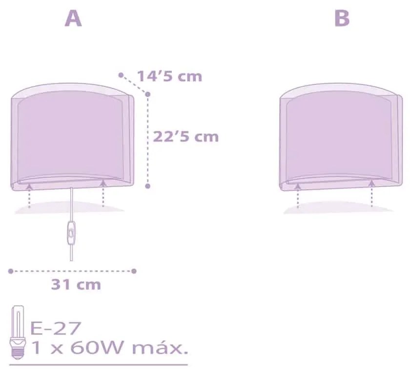 Stars Lilac απλίκα τοίχου διπλού τοιχώματος (81218[L]) - 1.5W - 20W - 81218L